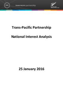 Trans-Pacific Partnership National Interest Analysis 25 January 2016  [This page is intentionally left blank]