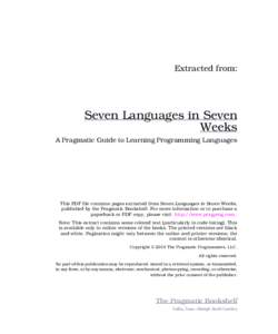 Seven Languages in Seven Weeks