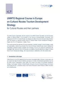 FINAL VERSION 25 July - UNWTOCulturalRoutes- CourseOutline with provisional agenda