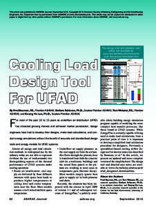 Cooling Load Design Tool for UFAD Systems