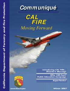 California Department of Forestry and Fire Protection  Communiqué CAL FIRE