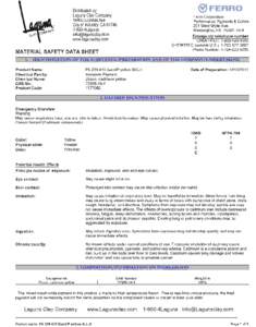 Ferro StainMaterial Safety Data Sheet