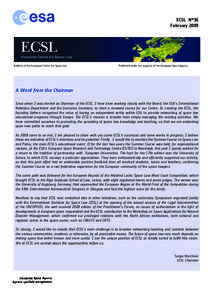 ECSL N°36 February 2009 Bulletin of the European Centre for Space Law