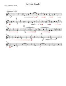 Accent Etude Bass Clarinet in Bb Moderato h = 90  C
