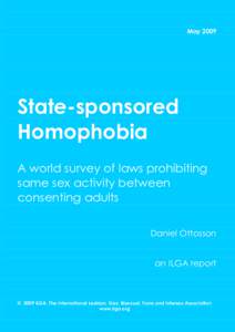 MayState-sponsored Homophobia A world survey of laws prohibiting same sex activity between