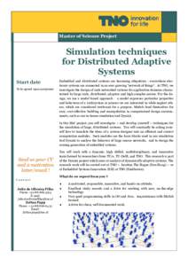 MsCWork_Simulation techniques for Distributed Systems Design_TNO.pub