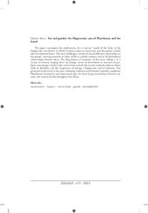 Sex / Gender / Intersex / Biology of gender / Sex differences in humans / Hippocrates / Helen King / Hermaphrodite / Lovesickness / Femininity / Sex and gender distinction