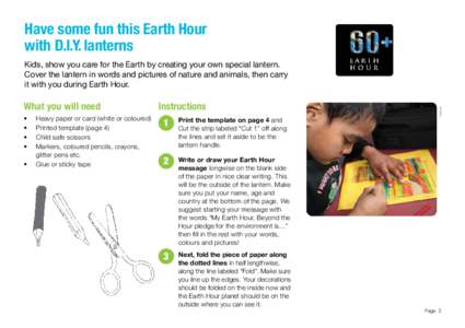 Earth Hour 2013 – Lantern Making Guide