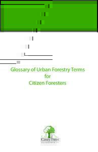 Glossary of Urban Forestry Terms for Citizen Foresters