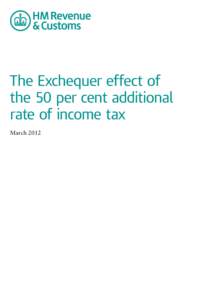 The Exchequer effect of the 50 per cent additional rate of income tax