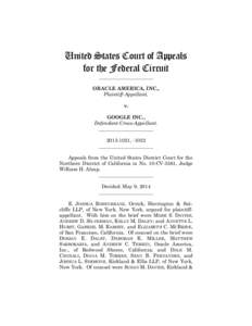 United States Court of Appeals for the Federal Circuit ______________________ ORACLE AMERICA, INC., Plaintiff-Appellant,
