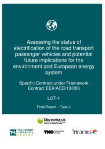 www.oeko.de  Assessing the status of electrification of the road transport passenger vehicles and potential future implications for the