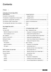 Contents Preface 1  University of Cambridge ESOL