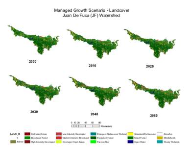 Managed Growth Scenario - Landcover Juan De Fuca (JF) Watershed