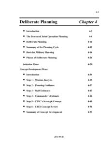 4-1  Deliberate Planning • • •