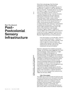[removed]Ravi Sundaram PostPostcolonial Sensory