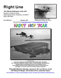 Flight Line The Official Publication of the CAF Southern California Wing 455 Aviation Drive, Camarillo, CA[removed]0064 Vol. XXXI No. 1