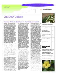 St Eustatius: National and Marine Parks and Botanical Gardens  July 2006 NewsletterSTENAPA Update