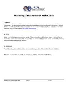 Installing Citrix Receiver Web page4