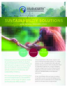 SUSTAINABILITY SOLUTIONS with Infinite POSSIBILITIES climate  community