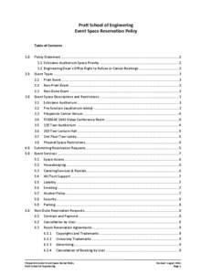 Pratt School of Engineering Event Space Reservation Policy Table of Contents[removed]