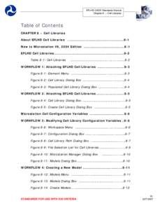 EFLHD CADD Standards Manual Chapter 8 — Cell Libraries Table of Contents CHAPTER 8 ~ Cell Libraries About EFLHD Cell Libraries