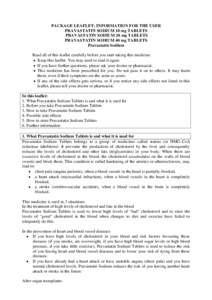 Pravastatin Patient Leaflet | euroClinix.net
