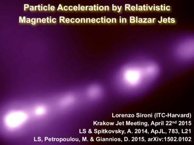 Plasma physics / Spintronics / Blazar / Magnetic reconnection / Electron / Positron / Particle-in-cell / Physics / Leptons / Quantum electrodynamics