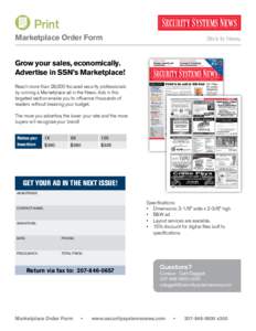 Print Marketplace Order Form Stick to News.  Grow your sales, economically.
