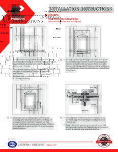 INSTALLATION INSTRUCTIONS MP-RC5 ONE PIECE CONSTRUCTION INSTALLATION INSTALLATION INSTRUCTIONS