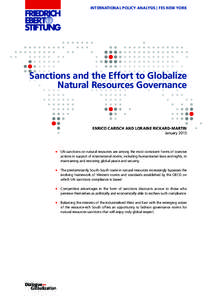 Sanctions and the effort to globalize natural resources governance