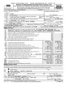 PUBLIC DISCLOSURE COPY - STATE REGISTRATION NOForm Return of Organization Exempt From Income Tax  990