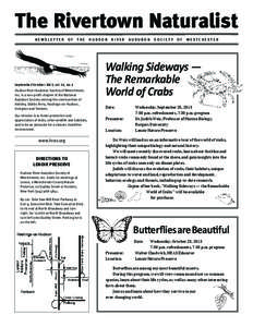 The Rivertown Naturalist Newsletter of  the