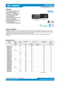®  MCWI05 SERIES DC/DC CONVERTER 5W, SIP-Package  FEATURES