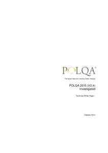 POLQA - Technical White Paper