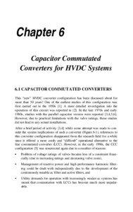 Chapter 6 Capacitor Commutated Converters for HVDC Systems