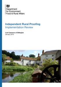 Independent Rural Proofing - Implementation Review