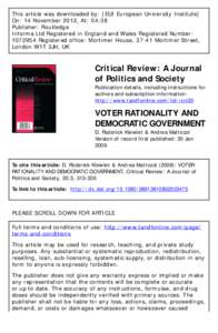 This article was downloaded by: [EUI European University Institute] On: 14 November 2012, At: 04:38 Publisher: Routledge Informa Ltd Registered in England and Wales Registered Number: Registered office: Mortimer 
