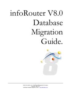 infoRouter V8.0 Database Migration Guide.  1