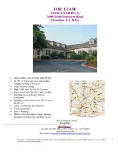 FOR LEASE OFFICE BUILDING 3690 North Peachtree Road Chamblee, GA 30341  •