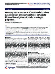 One-step electrosynthesis of multi-walled carbon nanotube/poly-ortho-aminophenol composite film and investigation of its electrocatalytic properties