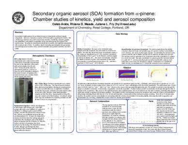 Secondary organic aerosol (SOA) formation from α-pinene:   Chamber studies of kinetics, yield and aerosol composition