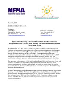 Microsoft Word - NFHA Statement on Cornerstone for March 19, 2013.doc