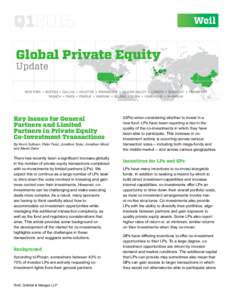 Q12015 Global Private Equity Update Key Issues for General Partners and Limited