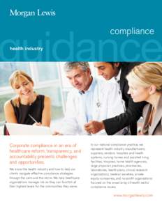 guidance compliance health industry  Corporate compliance in an era of