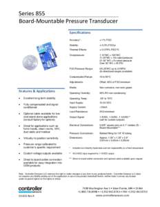 Measuring instruments / Sensors / Transducers / Pressure sensor / Control theory