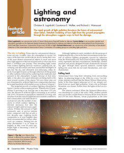 Lighting and astronomy Christian B. Luginbuhl, Constance E. Walker, and Richard J. Wainscoat