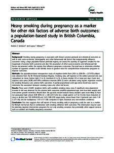 Erickson and Arbour BMC Public Health 2012, 12:102 http://www.biomedcentral.com[removed] RESEARCH ARTICLE  Open Access