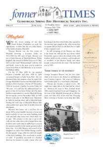 Glamorgan Spring Bay Historical Society Inc. issue 6 JuneMayfield