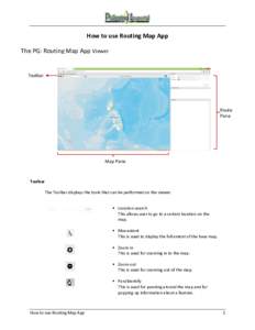 How to use Routing Map App The PG: Routing Map App Viewer Toolbar  Route